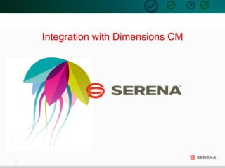 15
Integration with Dimensions CM
 