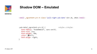 Shadow DOM – Emulated
27 January 2017 12
 