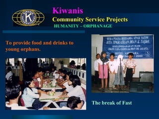 Kiwanis
Community Service Projects
HUMANITY – ORPHANAGE

To provide food and drinks to
young orphans.

The break of Fast

 