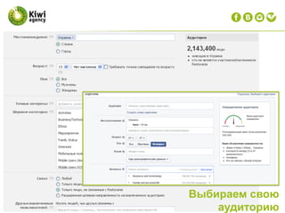 Выбираем свою
аудиторию
 