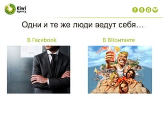 Одни и те же люди ведут себя…
В Facebook В ВКонтакте
 