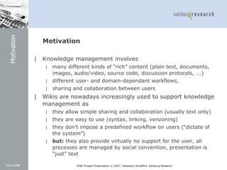 KiWi - Knowledge in a Wiki