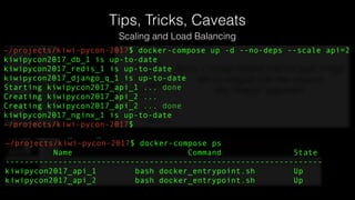 Tips, Tricks, Caveats
Scaling and Load Balancing
 