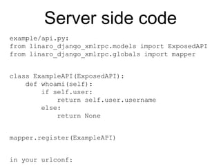 Tokens > PasswordsBecause we expect the RPC to be invoked from build systems and so on, there is a moderate chance of the token being leaked – so it should not let you take over the owning user's account.In the future, a token might only let you access some APIs.