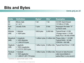 111111© 2004, Cisco Systems, Inc. All rights reserved.
www.pnj.ac.id
Bits and Bytes
 