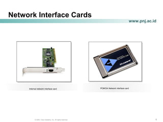555© 2004, Cisco Systems, Inc. All rights reserved.
www.pnj.ac.id
Network Interface Cards
 