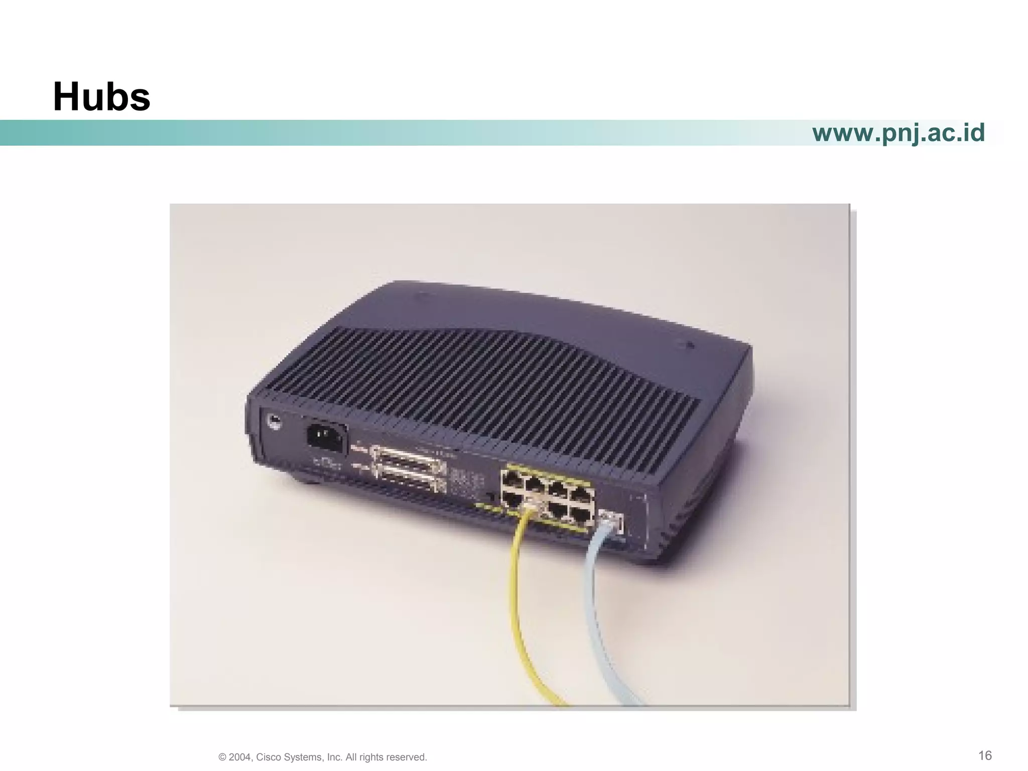 161616© 2004, Cisco Systems, Inc. All rights reserved.
www.pnj.ac.id
Hubs
 