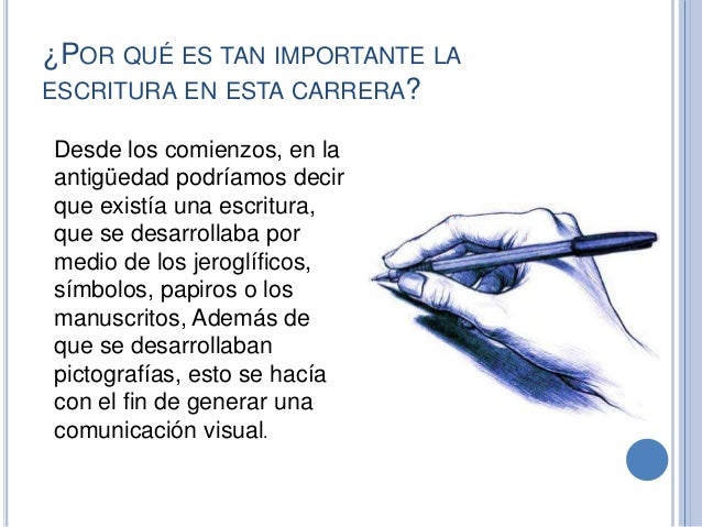 Importancia de la escritura en la comunicación gráfica