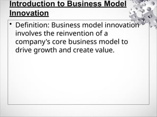Introduction To Business Model Innovation | PPTX