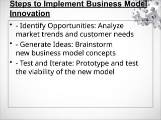 Introduction To Business Model Innovation | PPTX