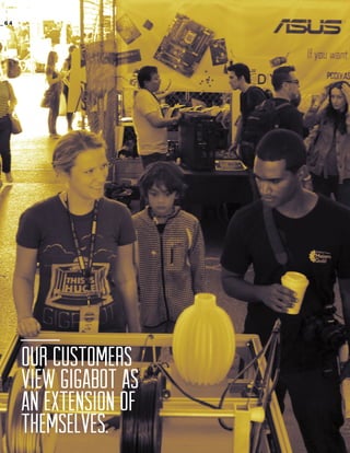 _64

OUR CUSTOMERS
VIEW GIGABOT AS
AN EXTENSION OF
THEMSELVES.

 