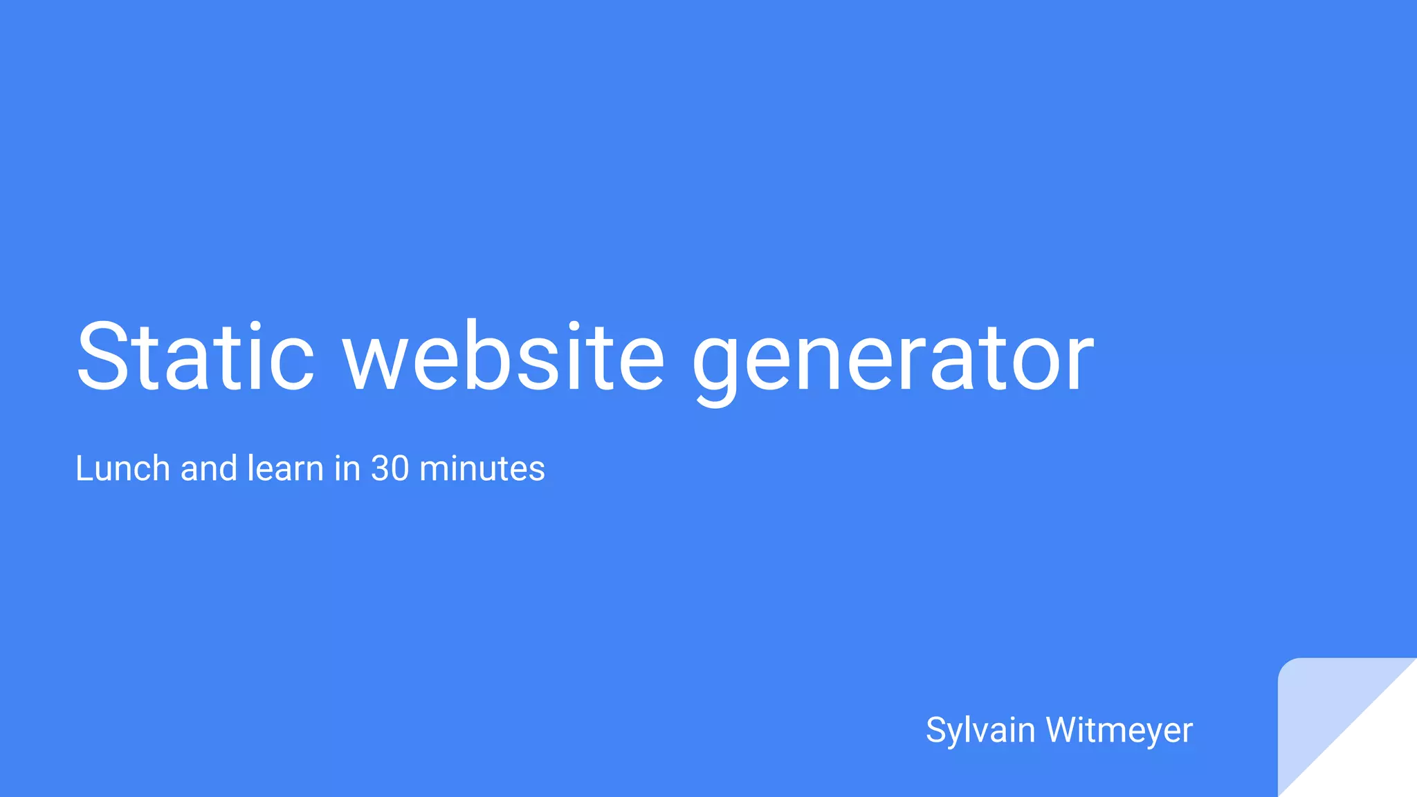 Static Website Generator PPT static-website-generator-ppt