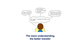 The more understanding,
the better transfer
 