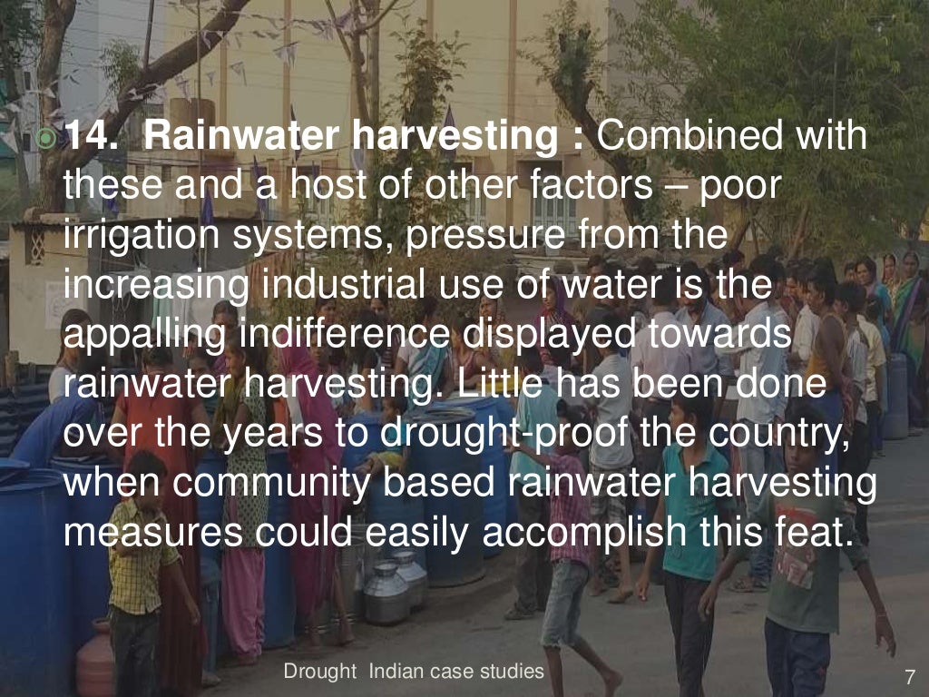 short case study on drought in india