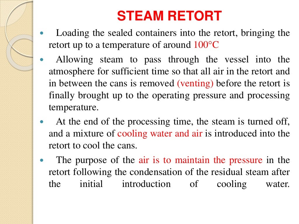 RETORT PROCESSING BY Dr.P.RAJKUMARHOD (F&PE)