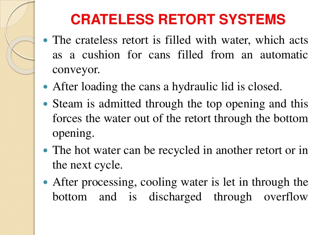 RETORT PROCESSING BY Dr.P.RAJKUMARHOD (F&PE)