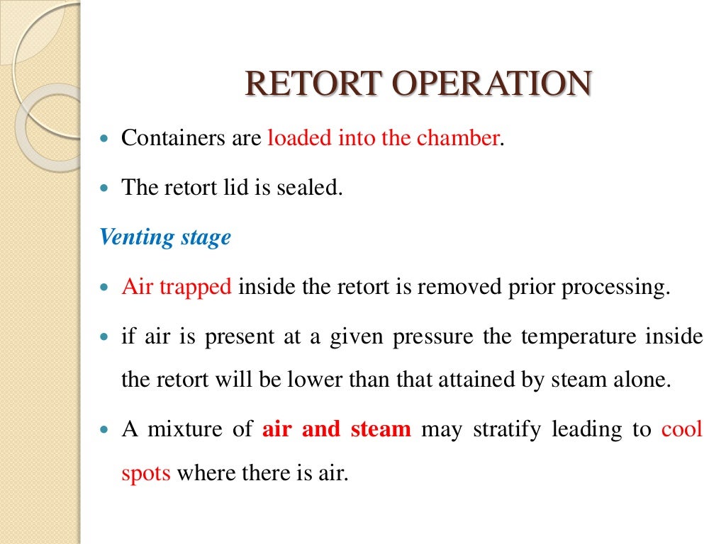 RETORT PROCESSING BY Dr.P.RAJKUMARHOD (F&PE)