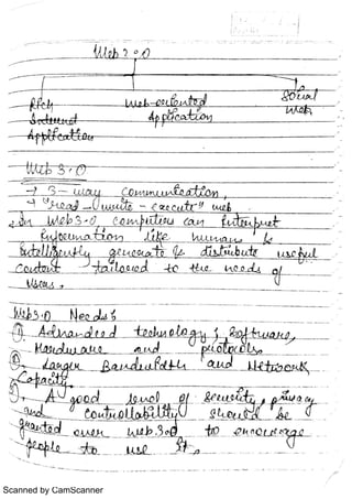 Web Engineering Notes Handwritten | PDF