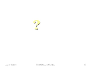 July-22-23,2010 ICCCI10,Madurai,TN,INDIA. 