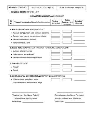 Kertas Kerja C01 l2 Lakar Ukur kurung kontemporari | DOCX