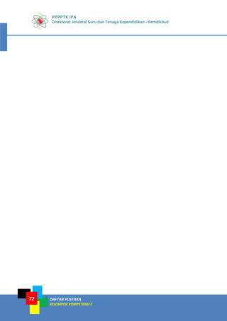 PPPPTK IPA
Direktorat Jenderal Guru dan Tenaga Kependidikan - Kemdikbud
DAFTAR PUSTAKA
KELOMPOK KOMPETENSI E
72
 