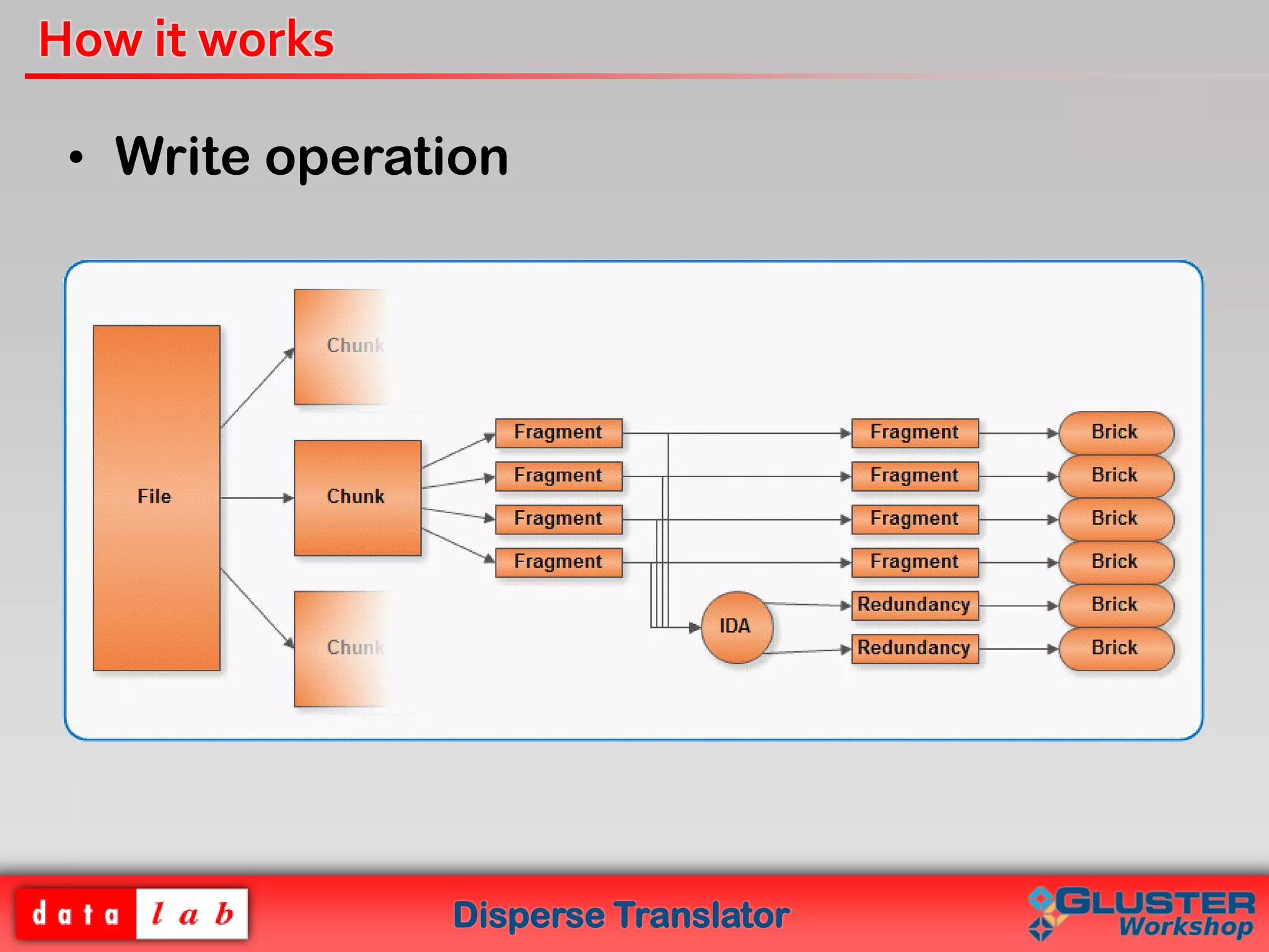 Disperse Translator
How it works
• Write operation
 