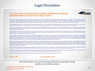Legal Disclaimer
All information about Ganfeng Lithium presented using
publicly available data.
Kirill Klip GEM Royalty TN...