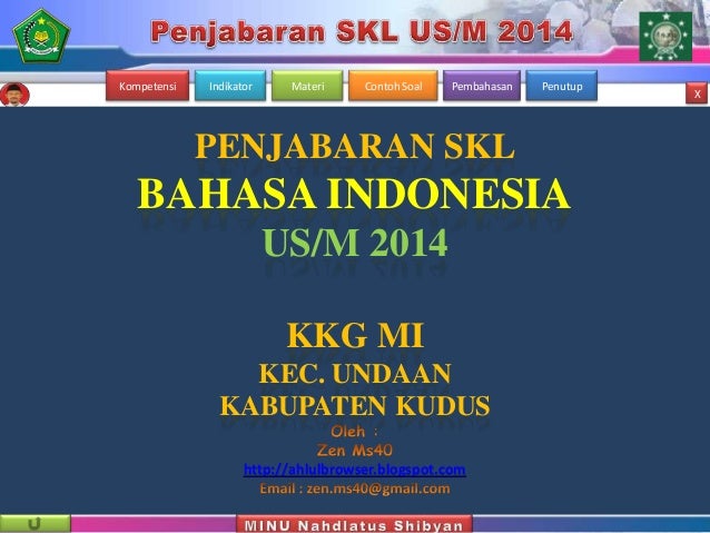 Bedah SKL Bahasa Indonesia SD Ujian 2014 by zen