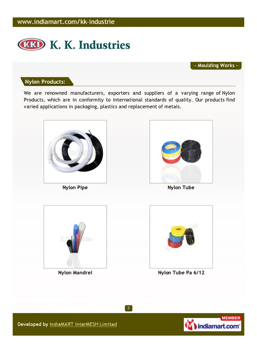 K. K. Industries, Delhi, Moulding Works