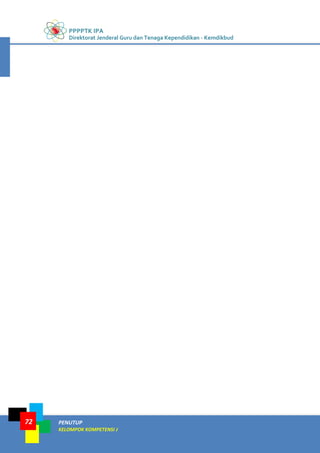 PPPPTK IPA
Direktorat Jenderal Guru dan Tenaga Kependidikan - Kemdikbud
PENUTUP
KELOMPOK KOMPETENSI J
72
 
