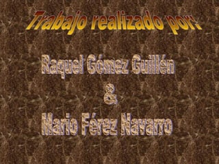 Trabajo realizado por: Raquel Gómez Guillén Mario Férez Navarro & 