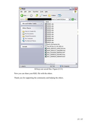 All keys are saved fine. Figure (5-31)

Now you can share your KKL file with the others.

Thank you for supporting the community and helping the others.




                                                                  57 / 57
 