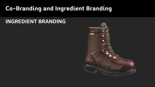 Co-Branding and Ingredient Branding
INGREDIENT BRANDING
 