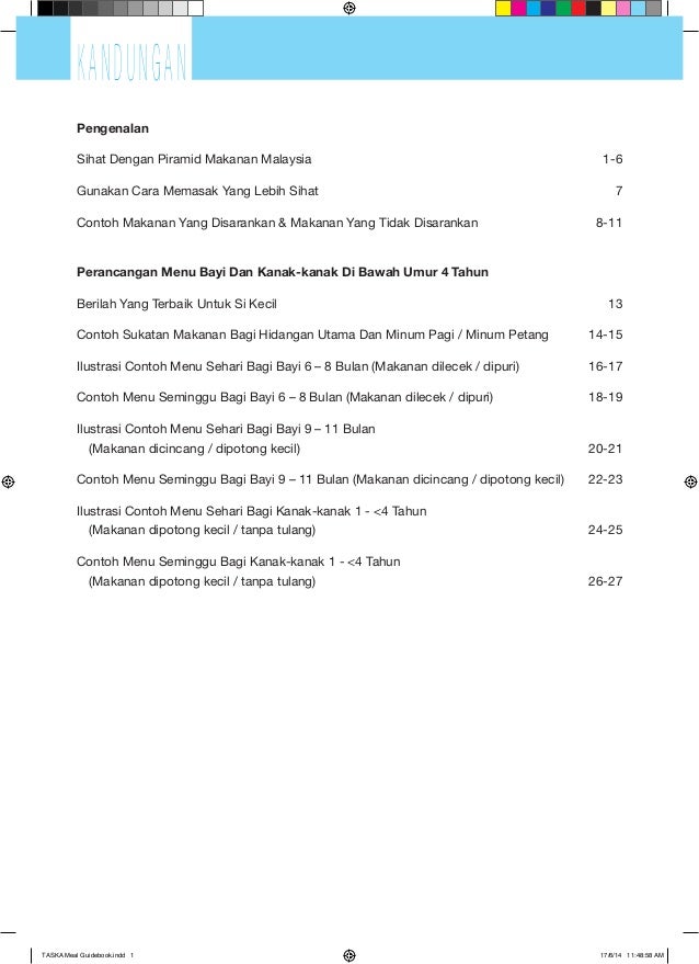 Garis Panduan Menu Taska Kkm