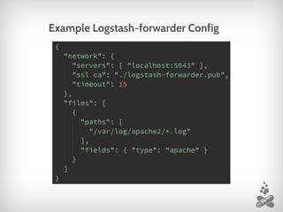 Example Logstash-forwarder Config
 