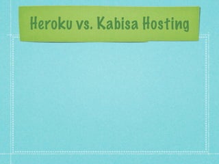 Heroku vs. Kabisa Hosting
 