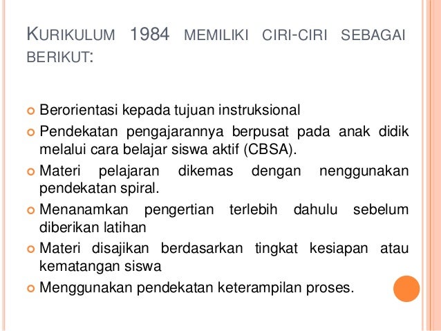 kurikulum yang berlaku di indonesia