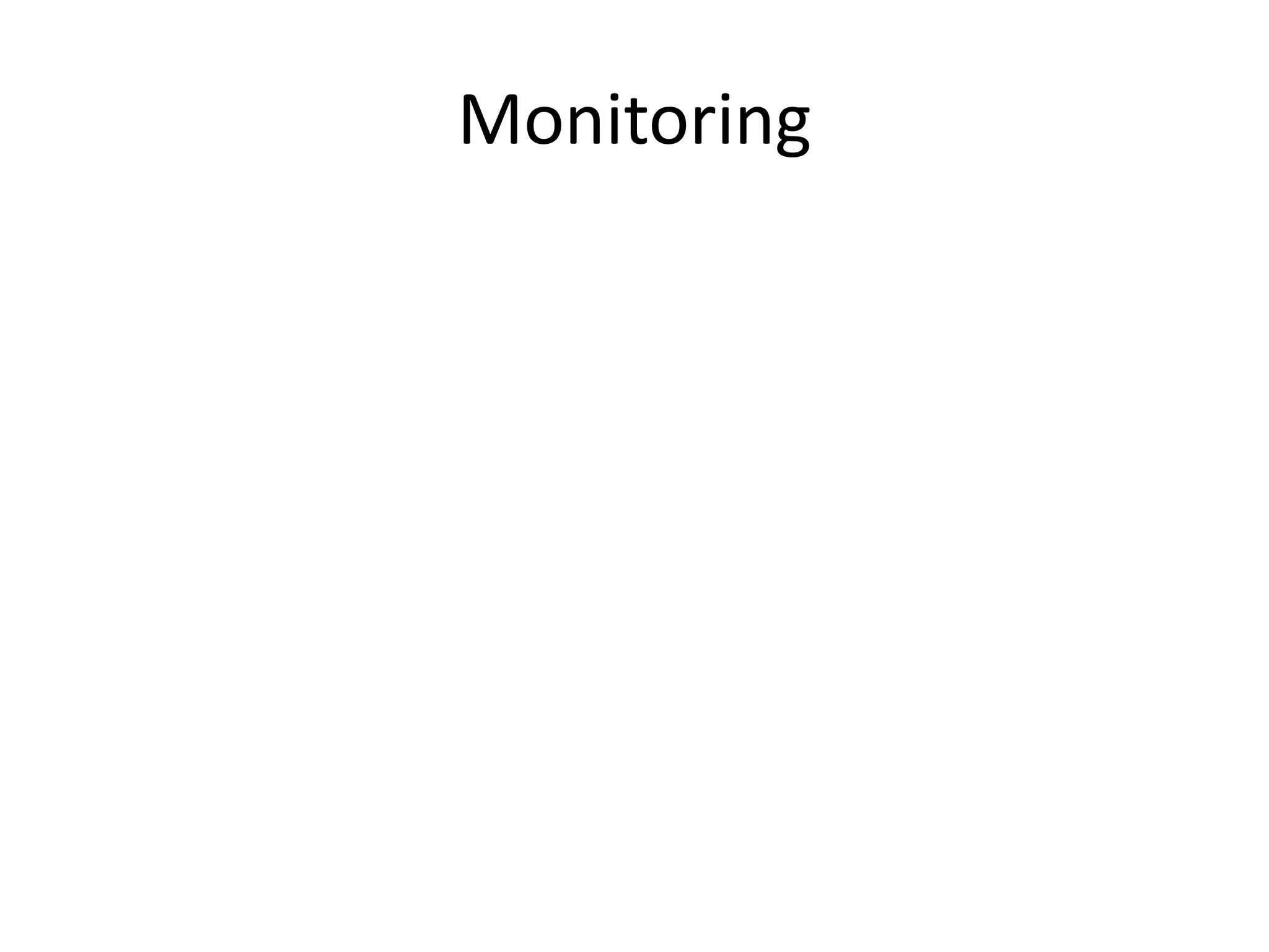 Monitoring
 