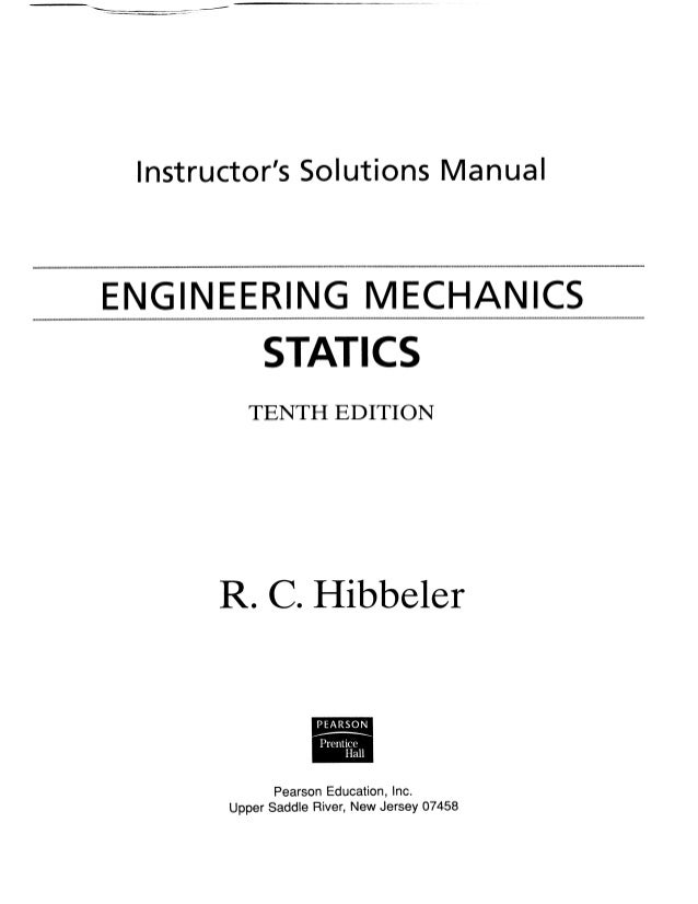 Engineering Mechanics Statics Solution Manual Pdf