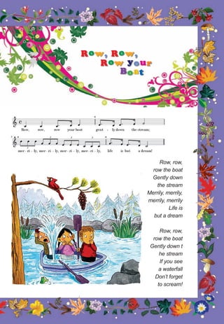 Съвети за родители!



R o w, R o w,
     Row your
         Boat




                  Row, row,
               row the boat
              Gently down
                 the stream
             Merrily, merrily,
             merrily, merrily
                       Life is
               but a dream

                  Row, row,
               row the boat
              Gently down t
                  he stream
                  If you see
                 a waterfall
                Don’t forget
                 to scream!
 