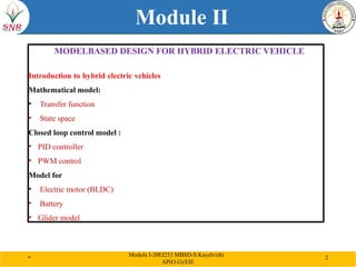 Model-Based System Design for Hybrid Electric Vehicles: Control and ...