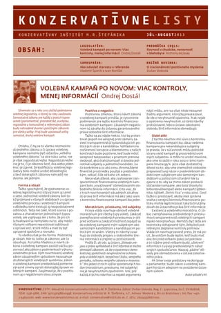 Konzervatívne listy /júl-august 2013/