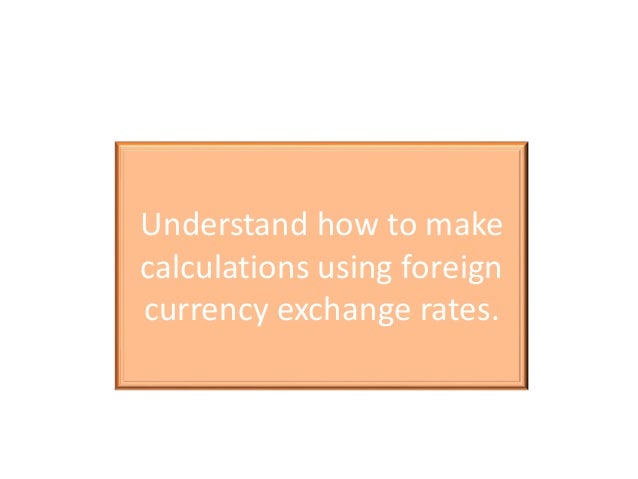 Understanding foreign exchange rates