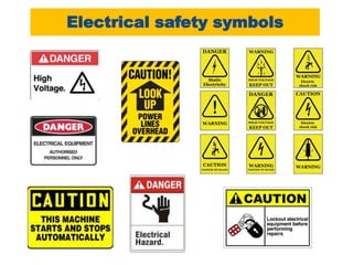 Electrical safety symbols
 