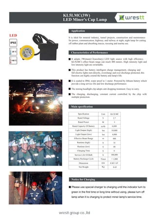 KL5M new-3w-led-mining-light | PDF