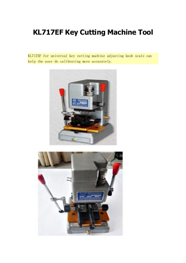 KL717EF Key Cutting Machine Tool