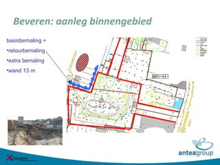 Beveren: aanleg binnengebied
basisbemaling +
•retourbemaling
•extra bemaling
•wand 13 m
 