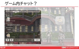 © KLab Inc. 2022
10
ゲーム内チャット？
 