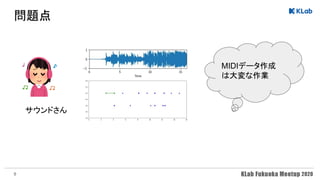 問題点 
サウンドさん
MIDIデータ作成
は大変な作業
9
 