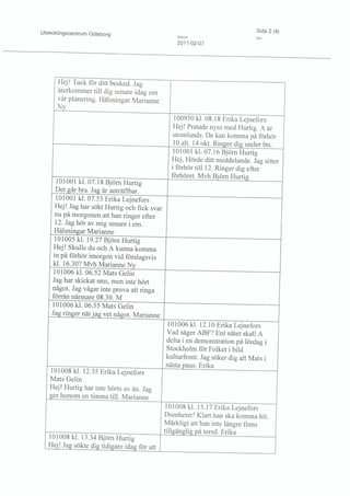 - Assange investigation (Sweden) SMS Marianne Ny and Lejnefors with Bjorn Hurtig 